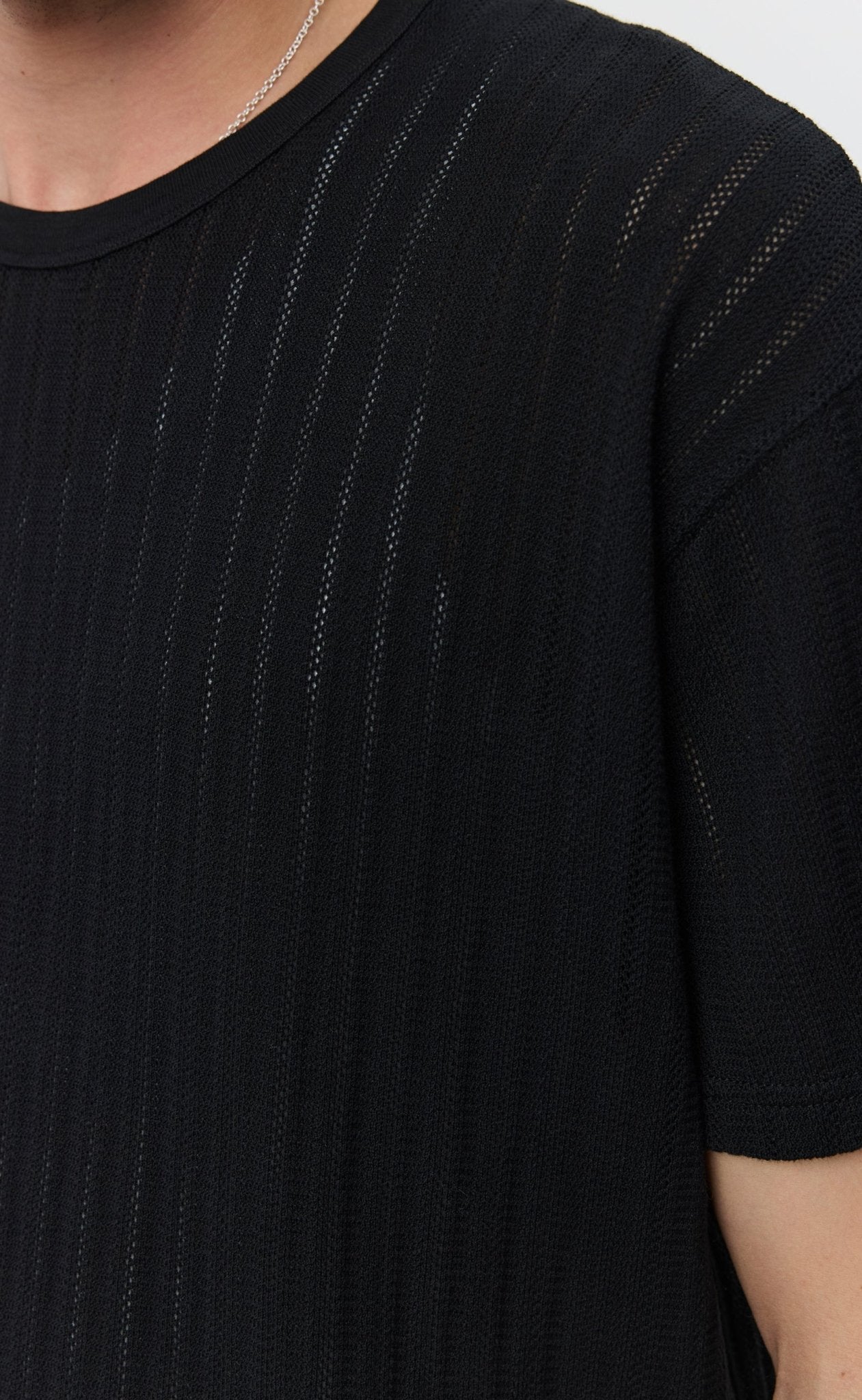 Ornament Tee Black Lace Stripe - LIKELIHOOD