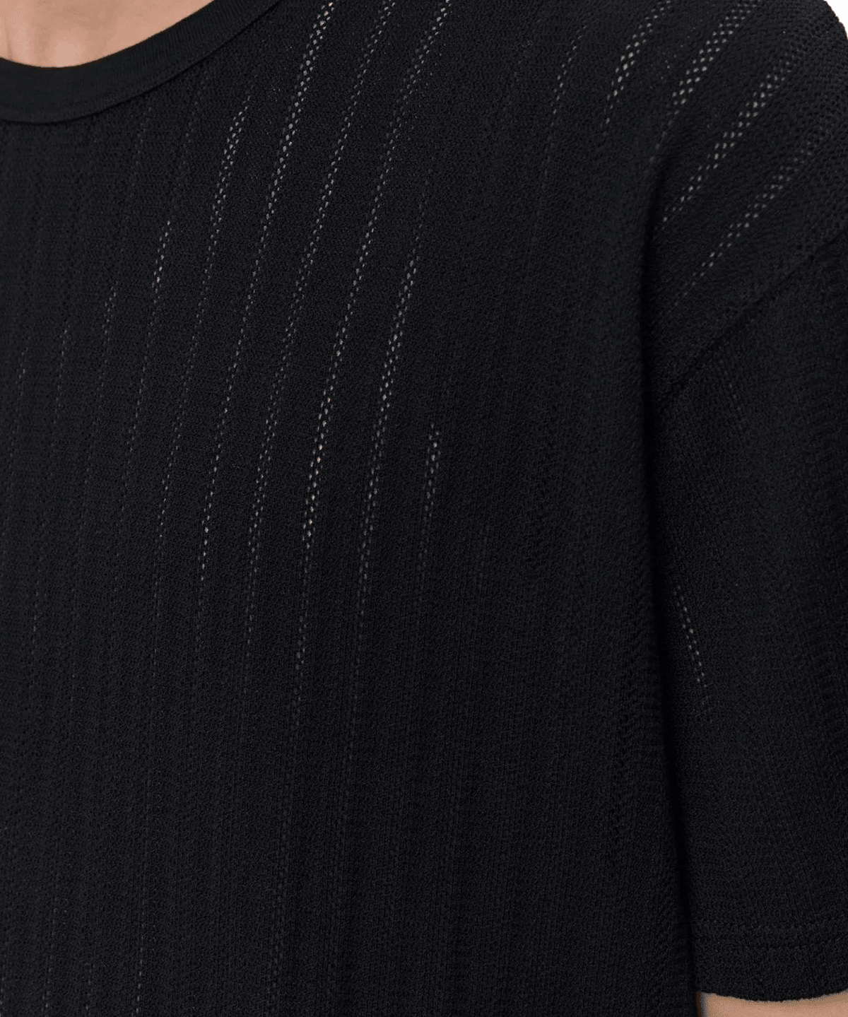 Ornament Tee Black Lace Stripe - LIKELIHOOD