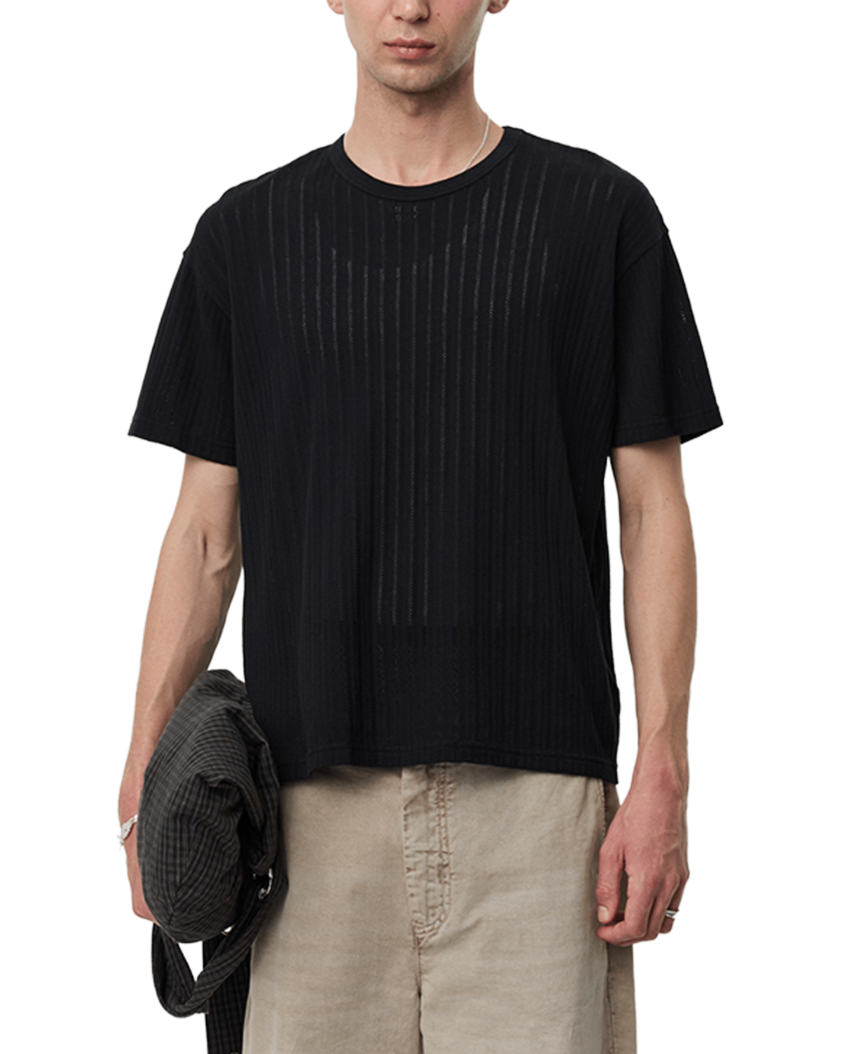 Ornament Tee Black Lace Stripe - LIKELIHOOD