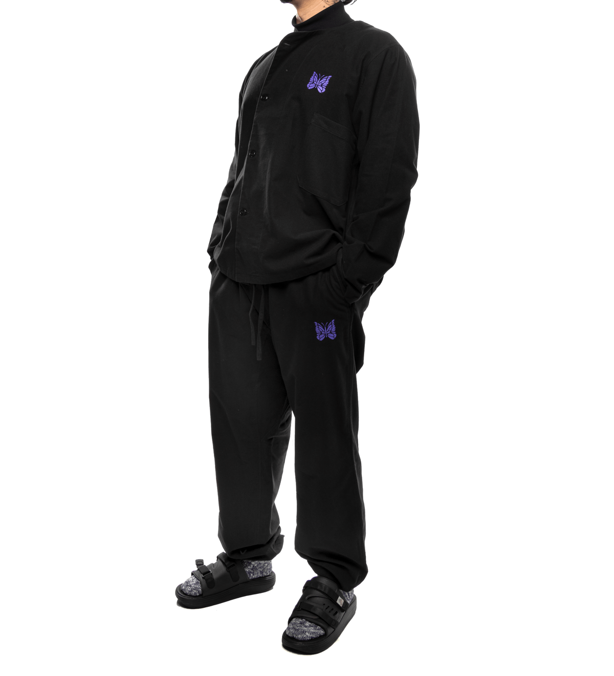 Pajama Set Cotton Flannel Black - LIKELIHOOD