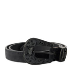 Papillon Western Tip Belt - Black Suede Leather - LIKELIHOOD