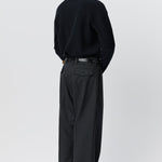 Patch Trousers Dark Grey Dry Wool - LIKELIHOOD