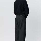 Patch Trousers Dark Grey Dry Wool - LIKELIHOOD