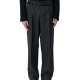 Patch Trousers Dark Grey Dry Wool - LIKELIHOOD