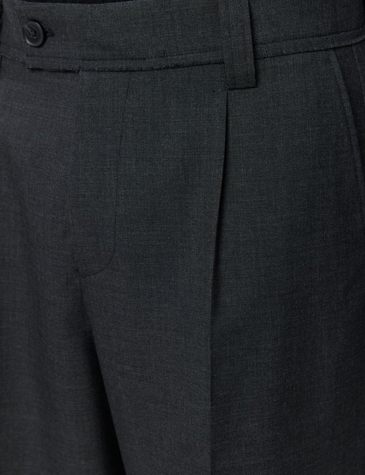 Patch Trousers Dark Grey Dry Wool - LIKELIHOOD