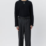 Patch Trousers Dark Grey Dry Wool - LIKELIHOOD