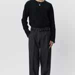 Patch Trousers Dark Grey Dry Wool - LIKELIHOOD