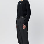 Patch Trousers Dark Grey Dry Wool - LIKELIHOOD