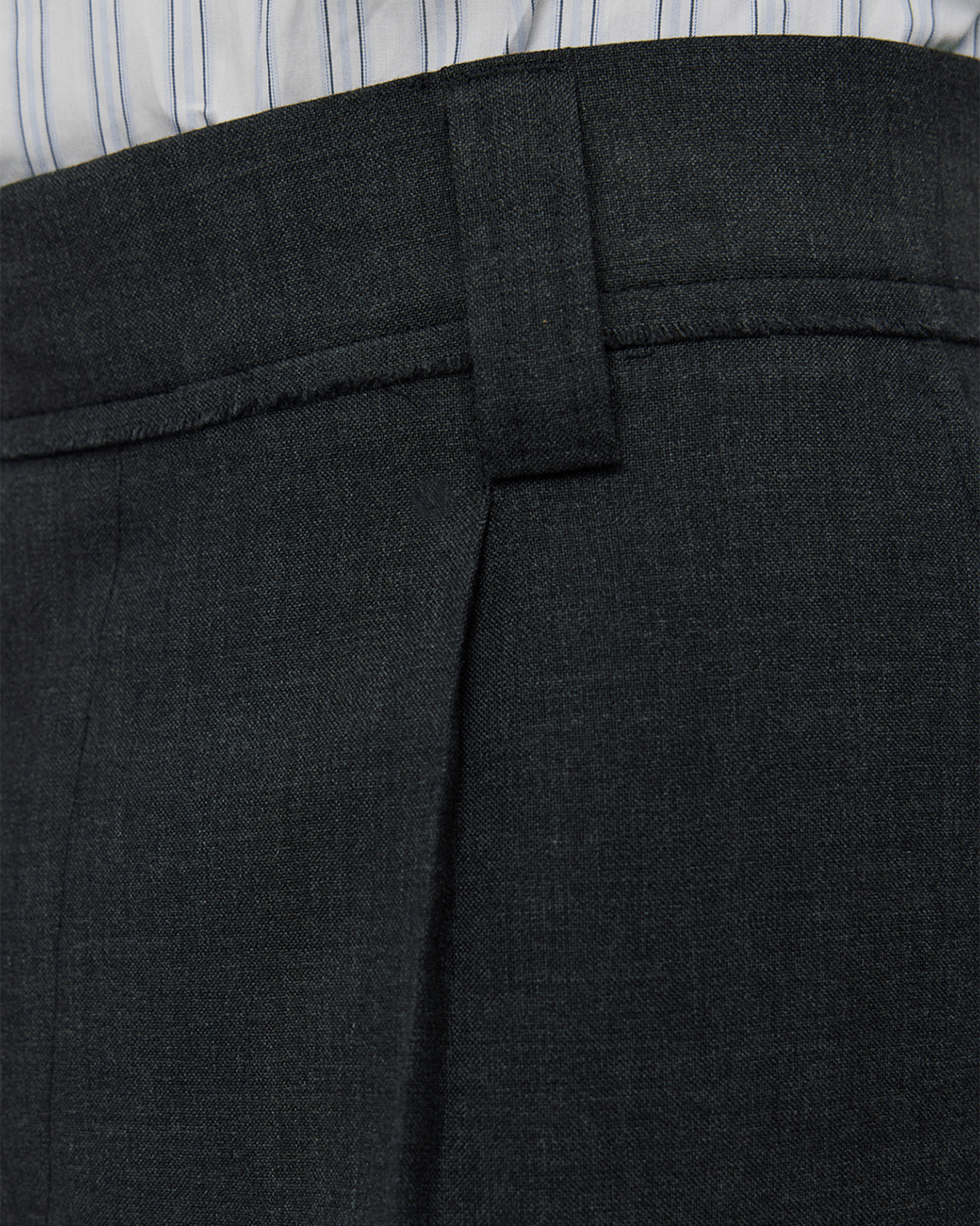 Patch Trousers Grey Worsted Wool - LIKELIHOOD