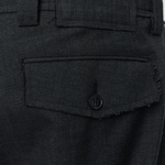 Patch Trousers Grey Worsted Wool - LIKELIHOOD