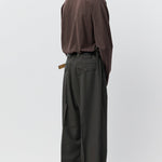 Patch Trousers Taupe Wool Twill - LIKELIHOOD