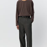 Patch Trousers Taupe Wool Twill - LIKELIHOOD