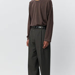 Patch Trousers Taupe Wool Twill - LIKELIHOOD