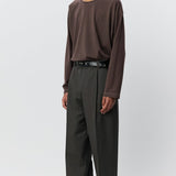 Patch Trousers Taupe Wool Twill - LIKELIHOOD
