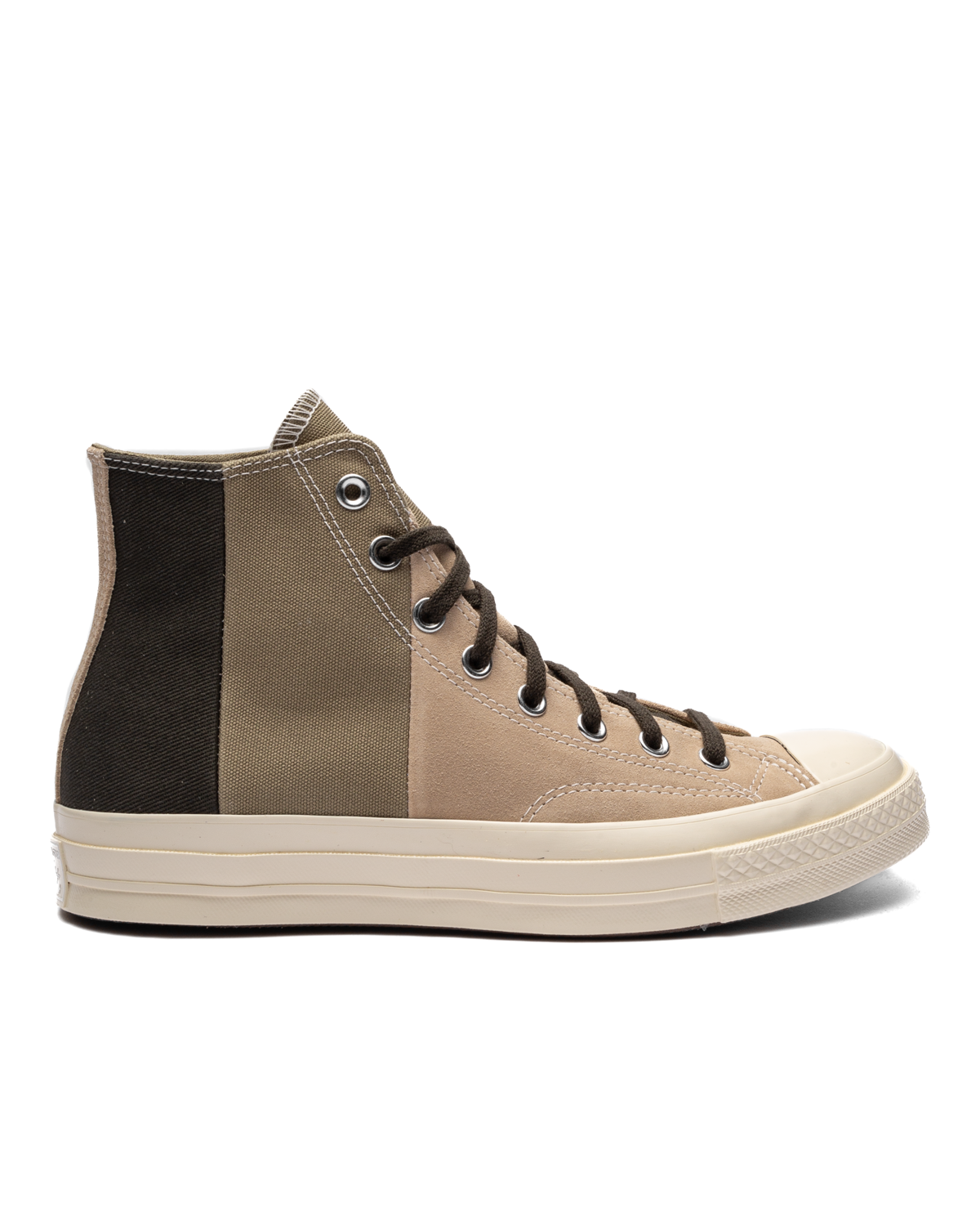 Converse Chuck 70 High Patchwork Suede Nutty Granola/Mossy Sloth/Cave ...