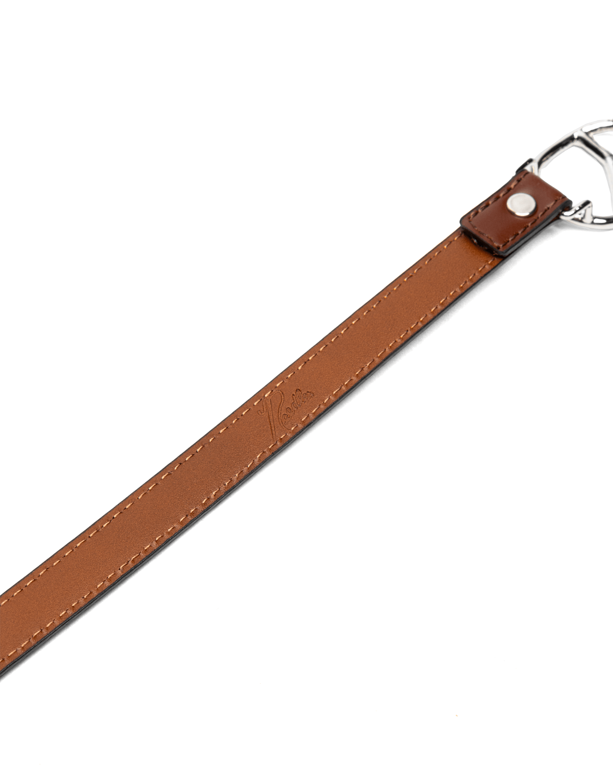 Peace Buckle Narrow Bracelet - Brown Steer Leather - LIKELIHOOD