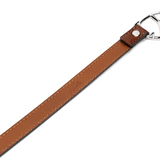 Peace Buckle Narrow Bracelet - Brown Steer Leather - LIKELIHOOD
