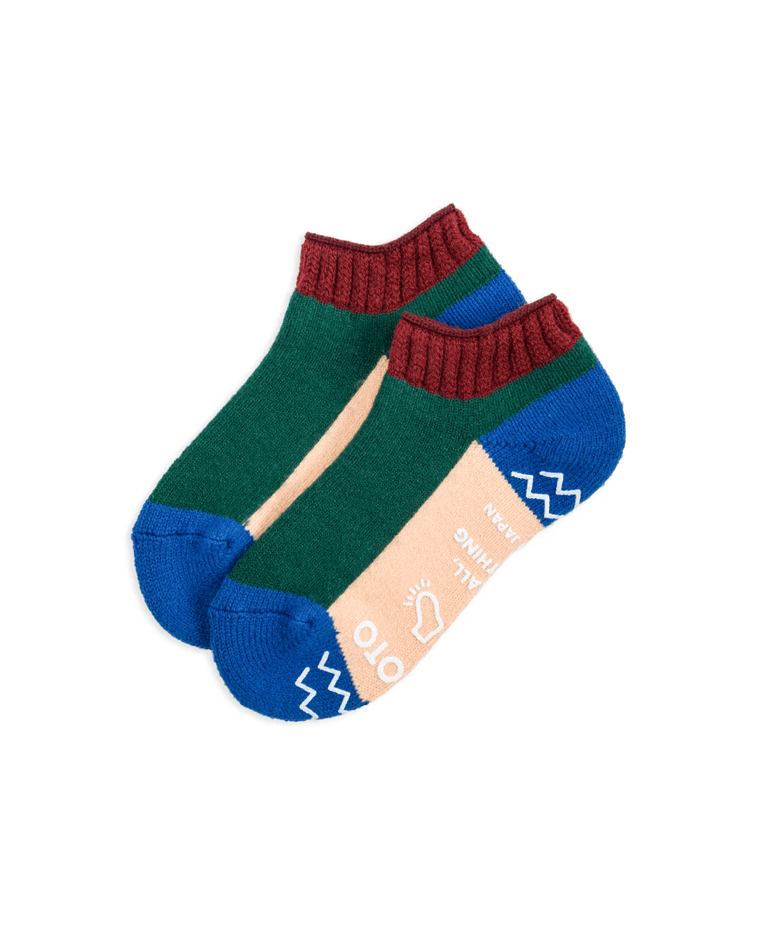 Pile Sockslipper Maroon/Dark Green - LIKELIHOOD