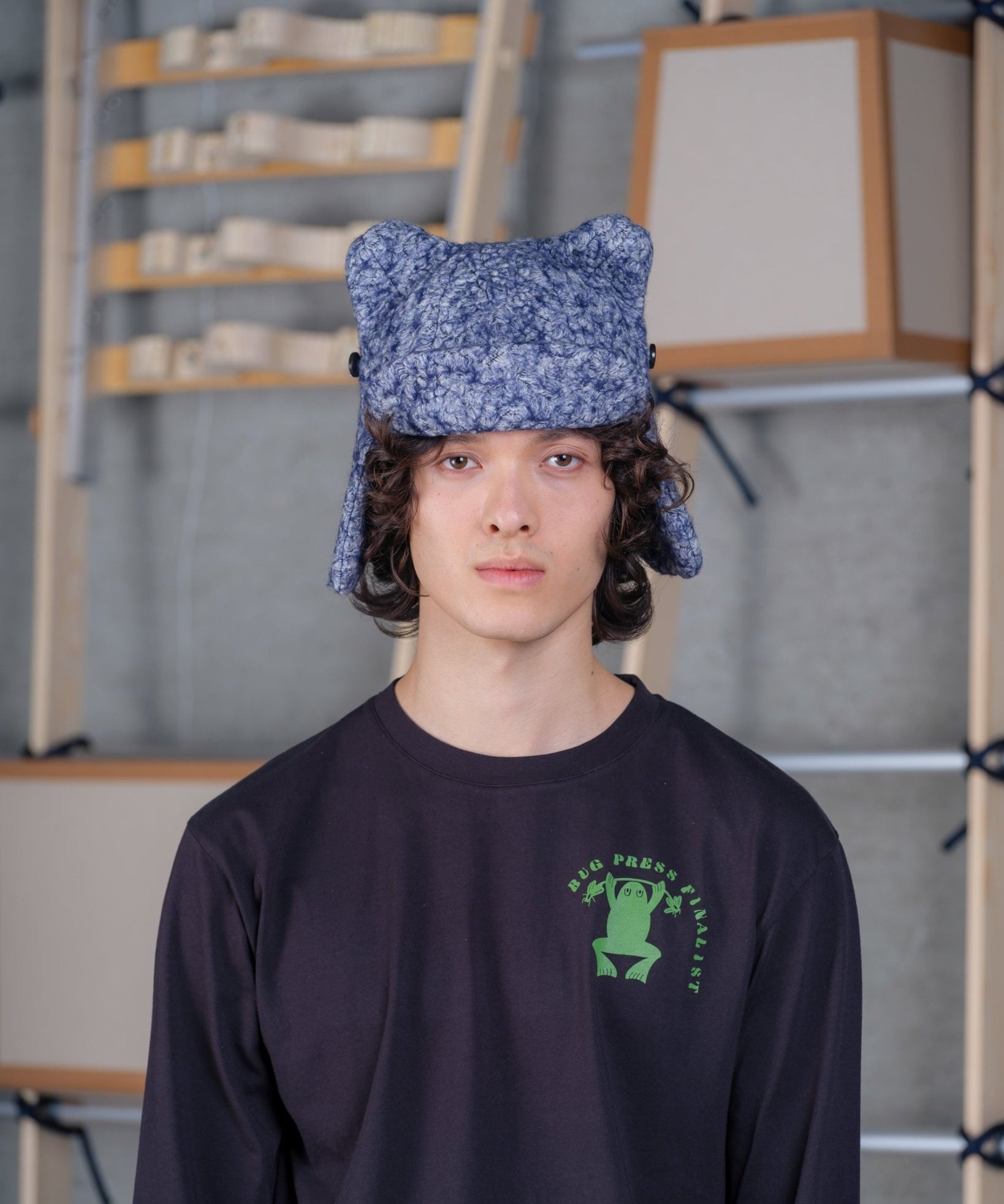 Pilot Frog Hat Blue Pebbles - LIKELIHOOD