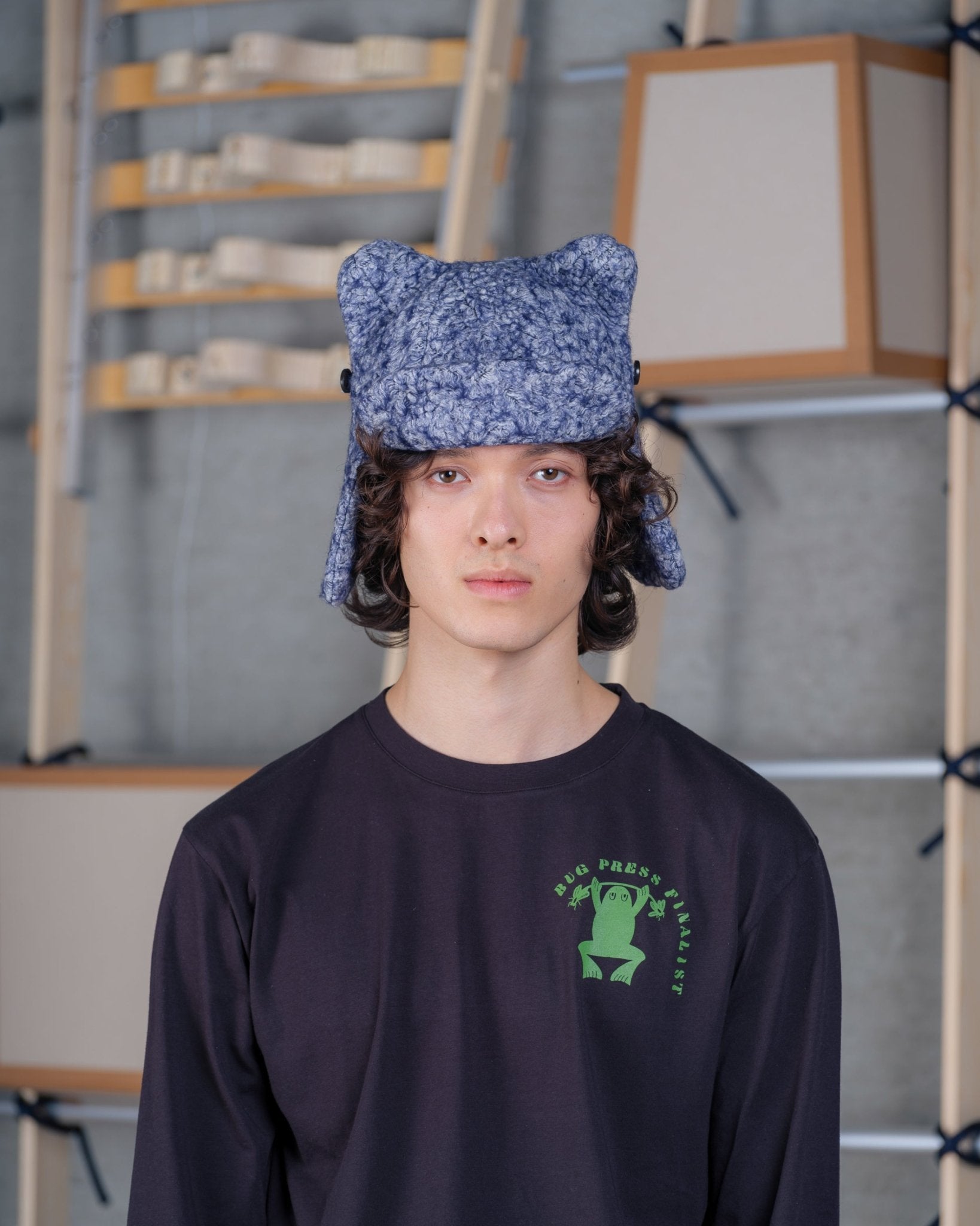 Pilot Frog Hat Blue Pebbles - LIKELIHOOD