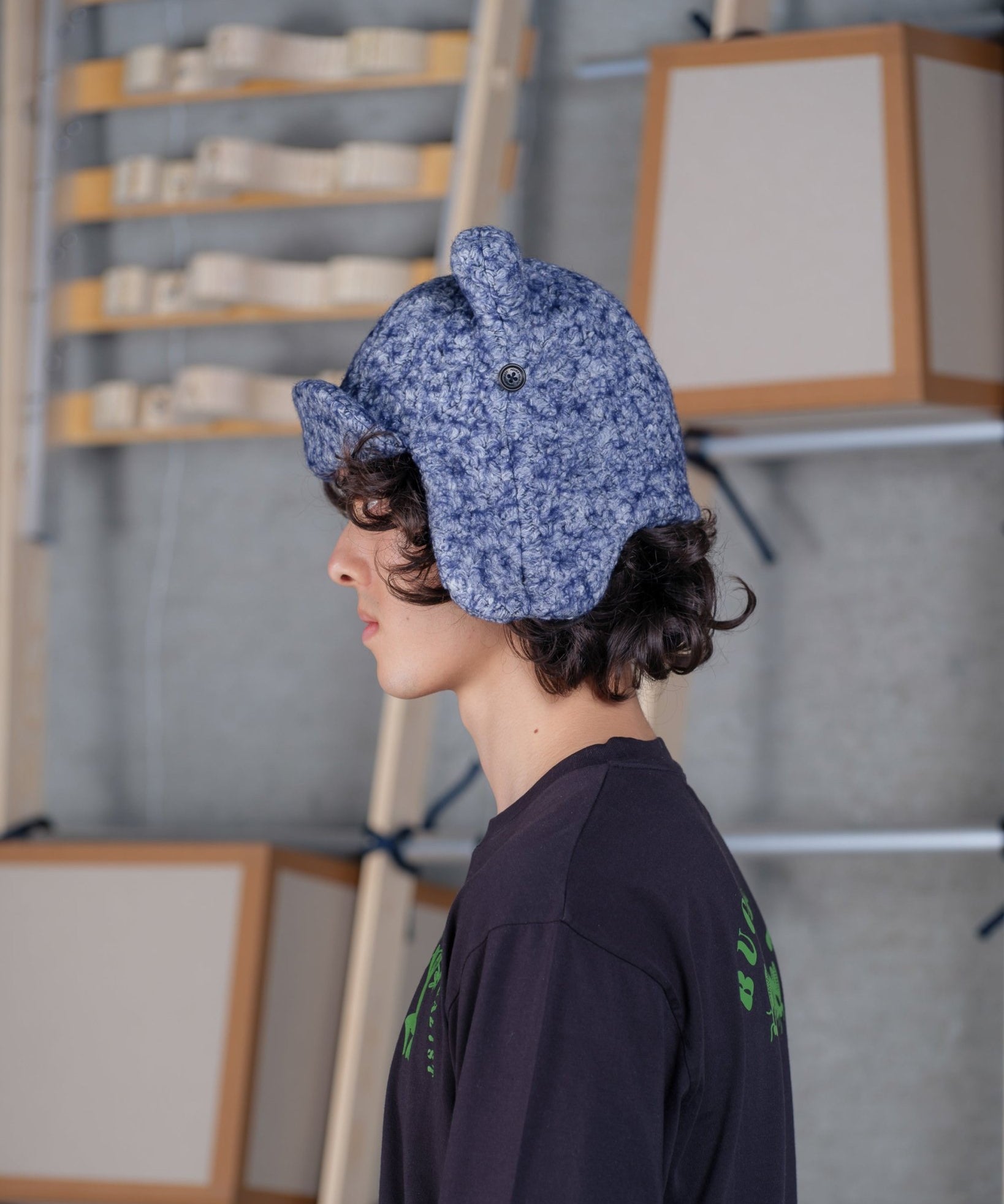 Pilot Frog Hat Blue Pebbles - LIKELIHOOD