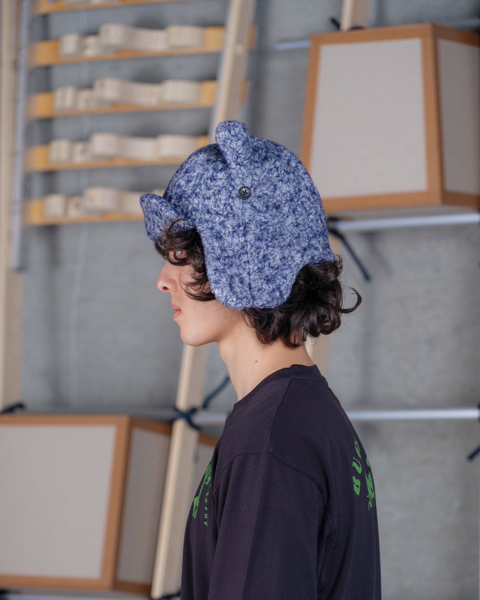 Pilot Frog Hat Blue Pebbles - LIKELIHOOD