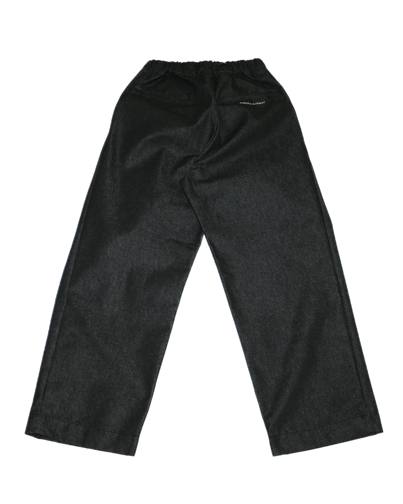 Pintuck Wide Jeans Black Denim - LIKELIHOOD