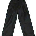 Pintuck Wide Jeans Black Denim - LIKELIHOOD