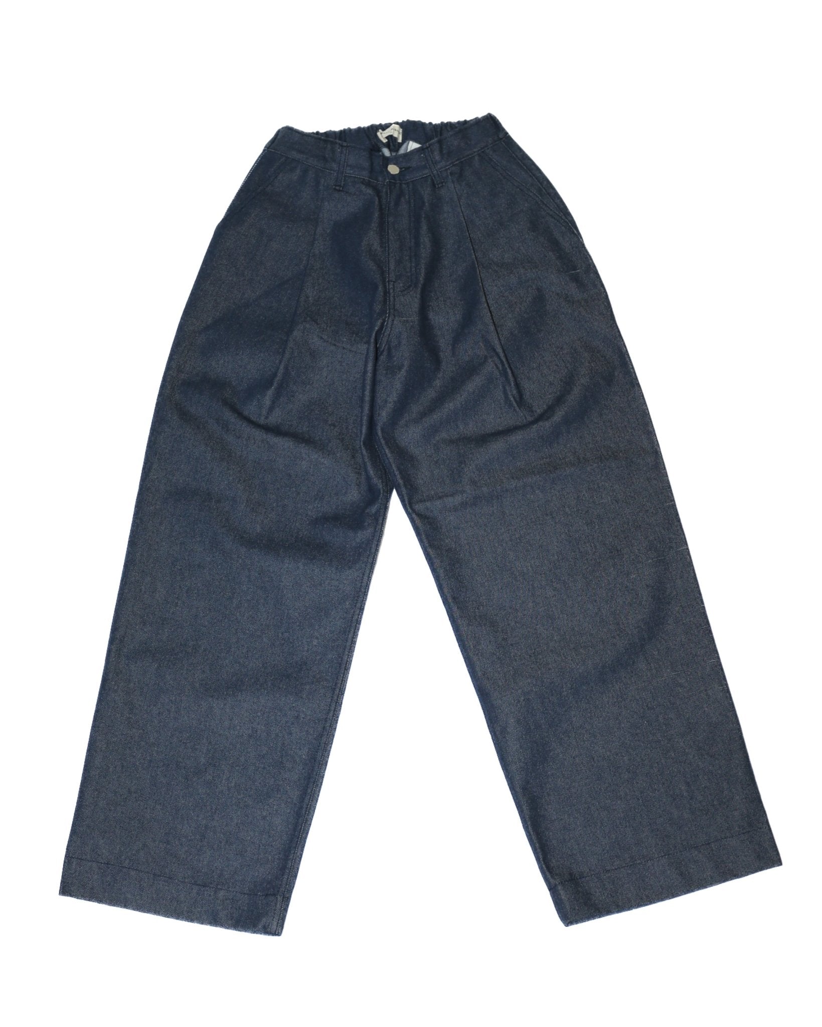 Pintuck Wide Jeans Indigo - LIKELIHOOD