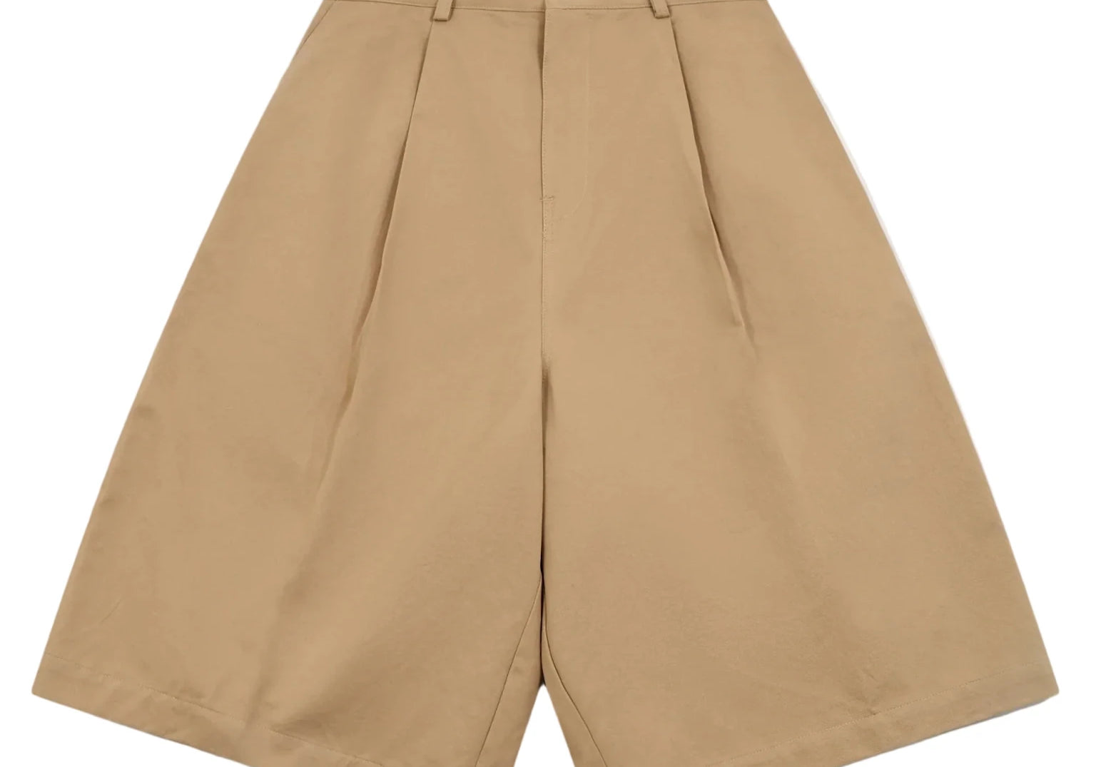 Pintuck Wide Shorts Beige - LIKELIHOOD