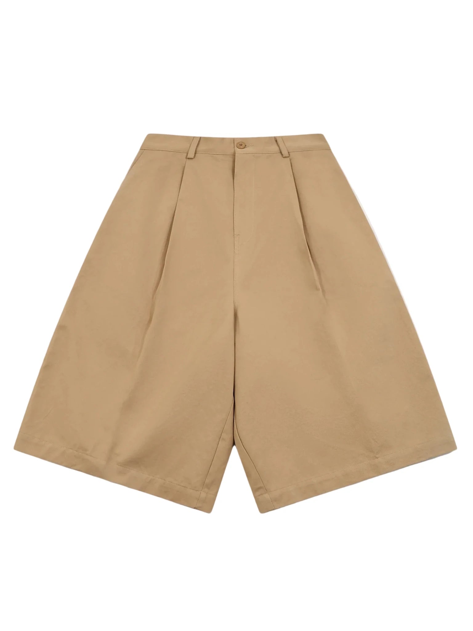 Pintuck Wide Shorts Beige - LIKELIHOOD