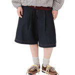 Pintuck Wide Shorts Indigo - LIKELIHOOD