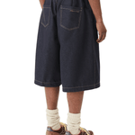Pintuck Wide Shorts Indigo - LIKELIHOOD