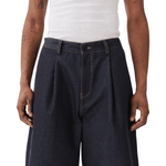 Pintuck Wide Shorts Indigo - LIKELIHOOD