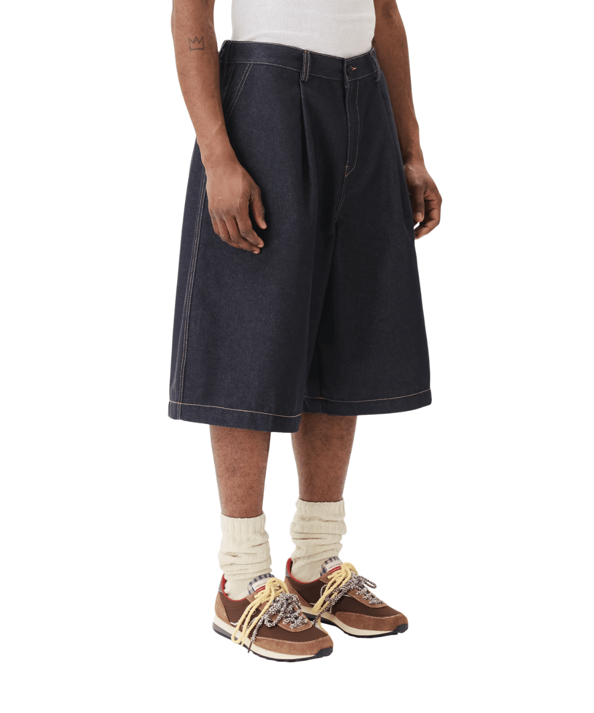 Pintuck Wide Shorts Indigo - LIKELIHOOD