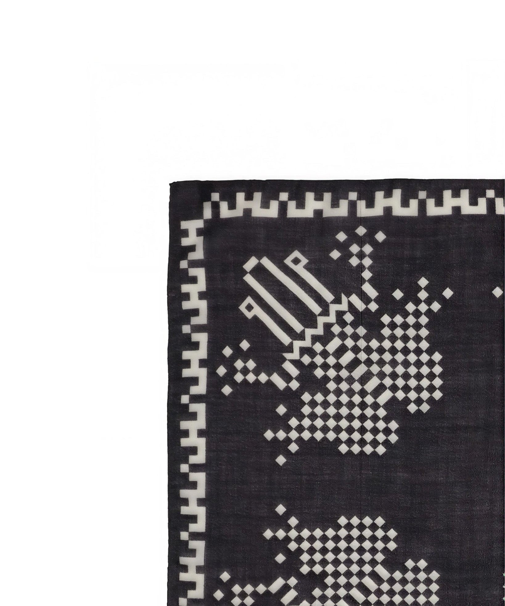 Pixel Frog Wool Scarf Pixelated Black Frog - LIKELIHOOD
