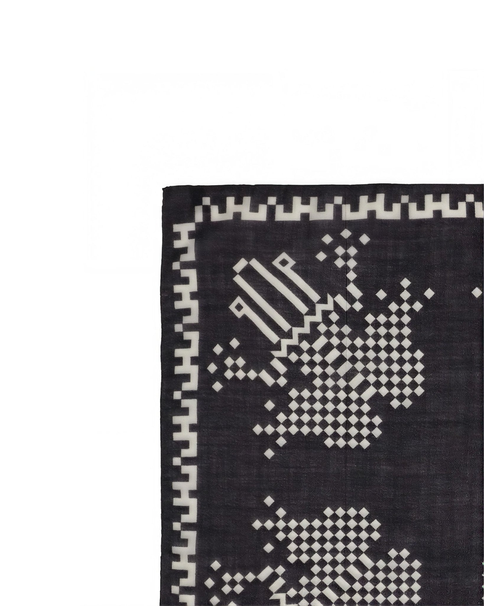 Pixel Frog Wool Scarf Pixelated Black Frog - LIKELIHOOD