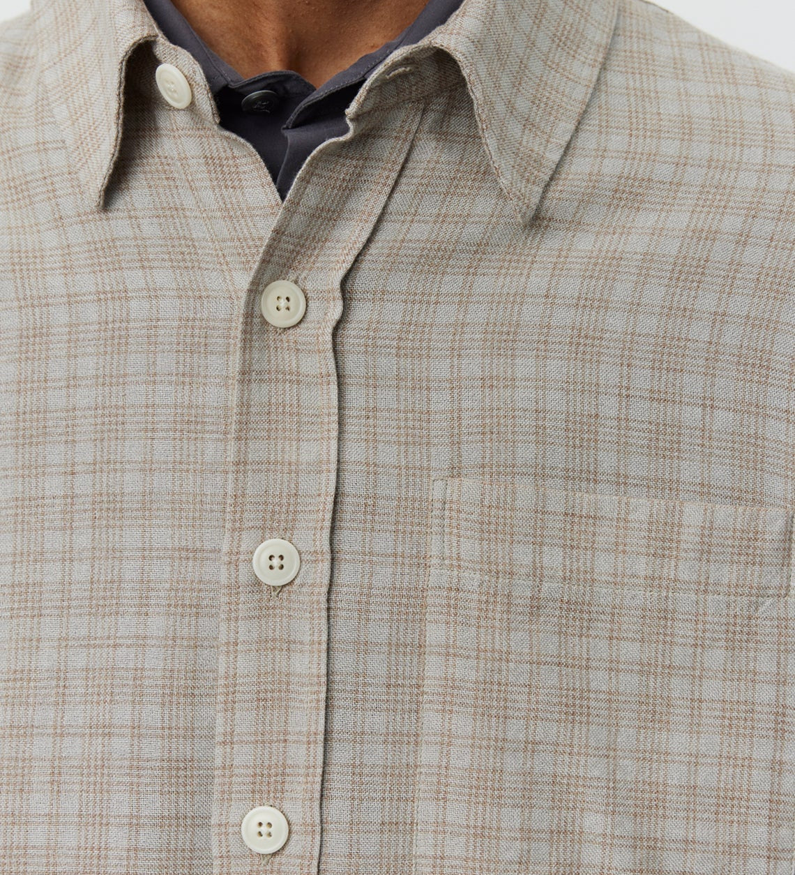 Priority Shirt Sepia Check - LIKELIHOOD