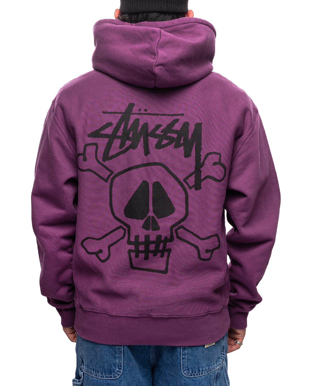 Stussy Skull & Bones Pigment Dyed Hoodie Purple – LIKELIHOOD