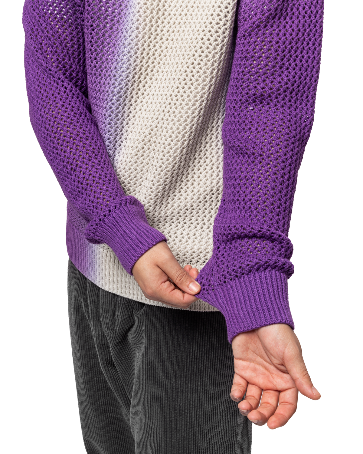Dyed Loose Gauge Sweater Purple