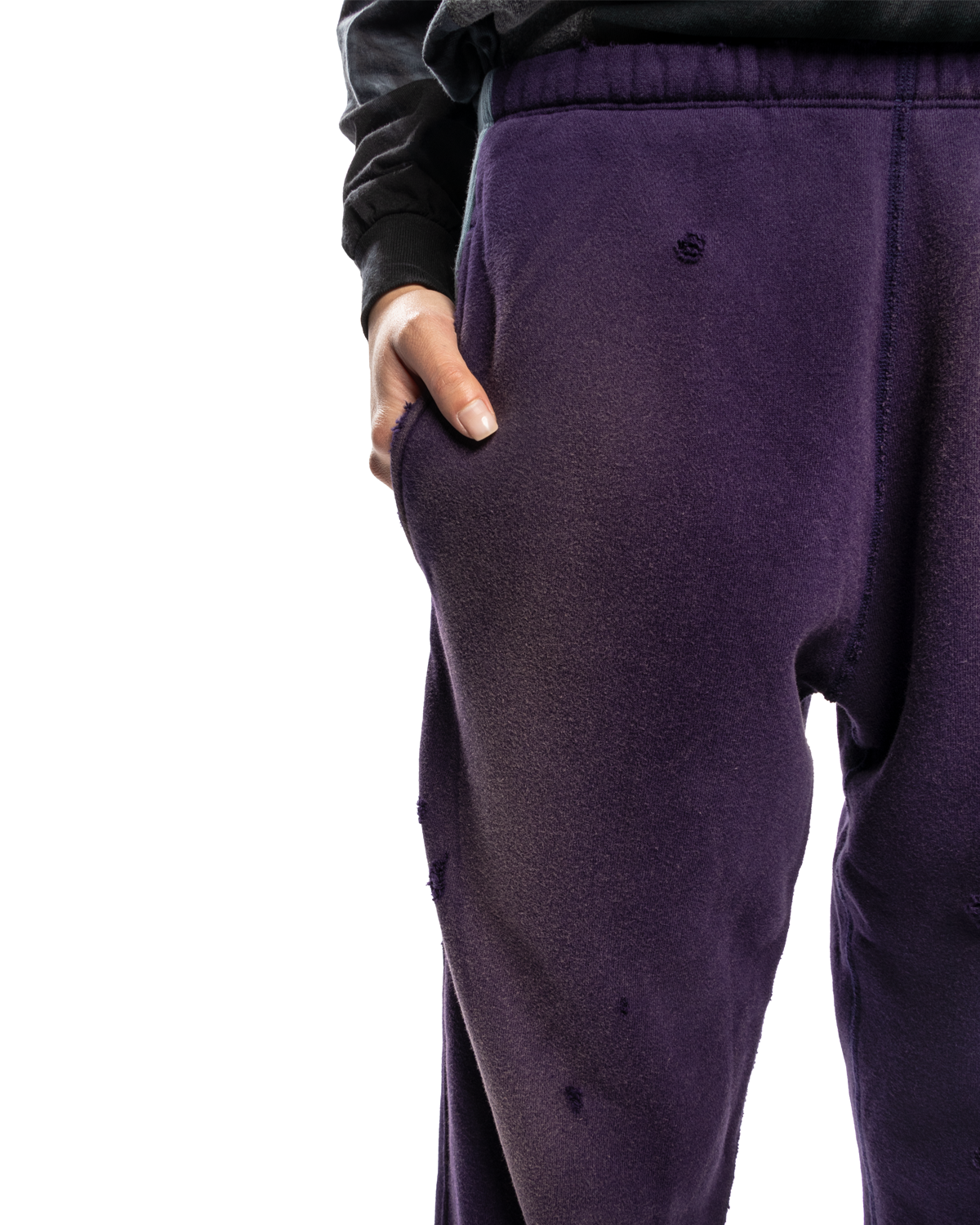 Sweat Pant 2-Tone Cotton French Terry Purple