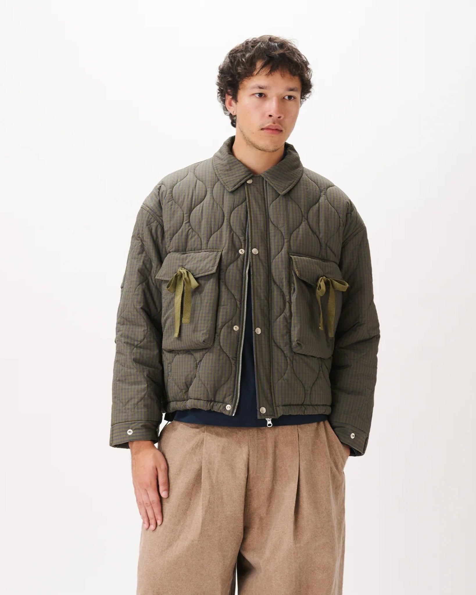 Quilted Pocket Jacket Checkered - LIKELIHOOD
