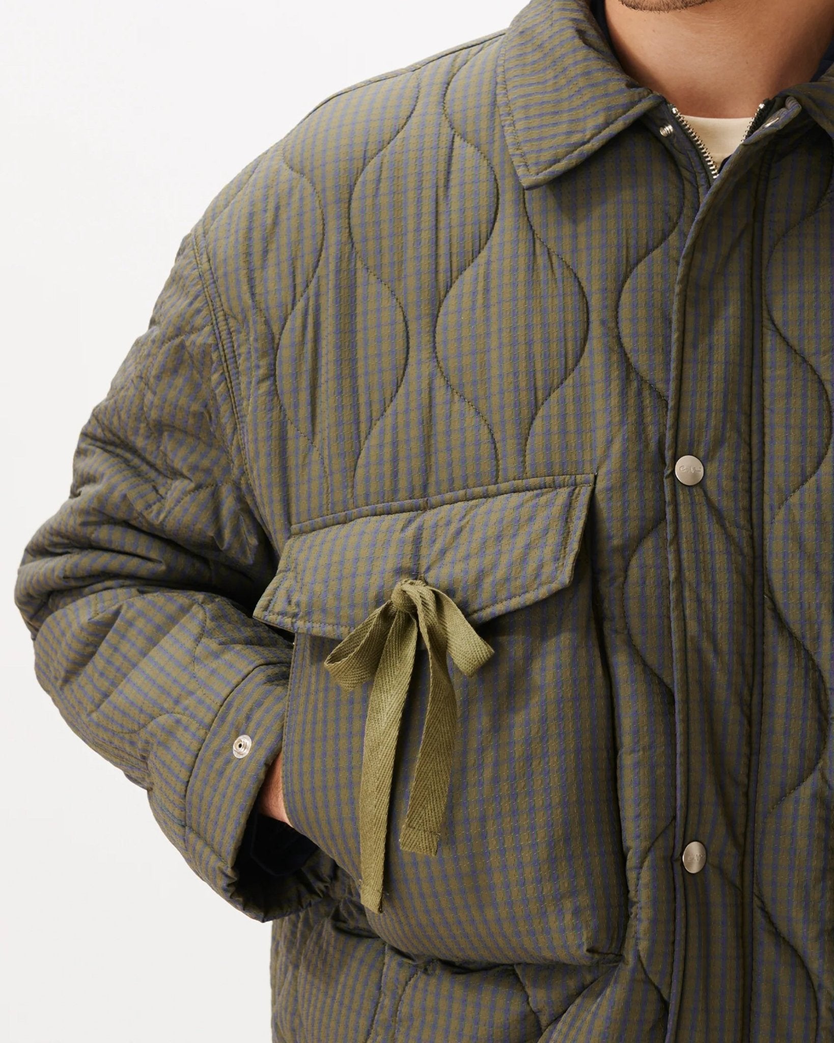 Quilted Pocket Jacket Checkered - LIKELIHOOD