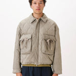 Quilted Pocket Jacket Light Grey - LIKELIHOOD