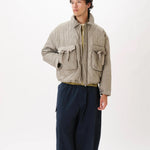 Quilted Pocket Jacket Light Grey - LIKELIHOOD