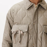 Quilted Pocket Jacket Light Grey - LIKELIHOOD