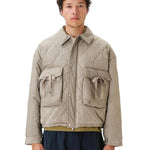 Quilted Pocket Jacket Light Grey - LIKELIHOOD