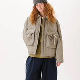 Quilted Pocket Jacket Light Grey - LIKELIHOOD