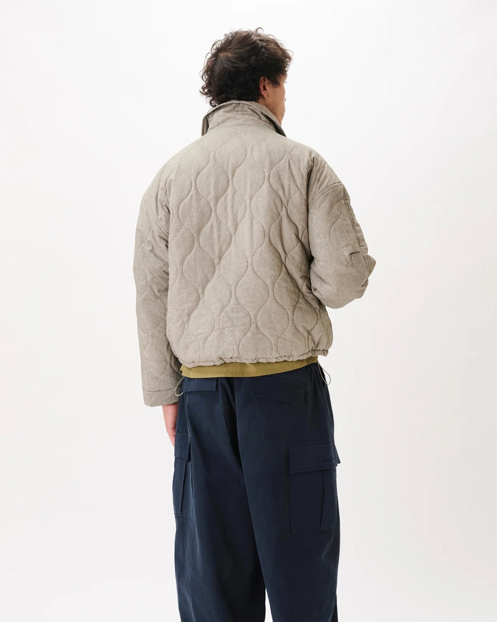 Quilted Pocket Jacket Light Grey - LIKELIHOOD