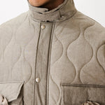 Quilted Pocket Jacket Light Grey - LIKELIHOOD